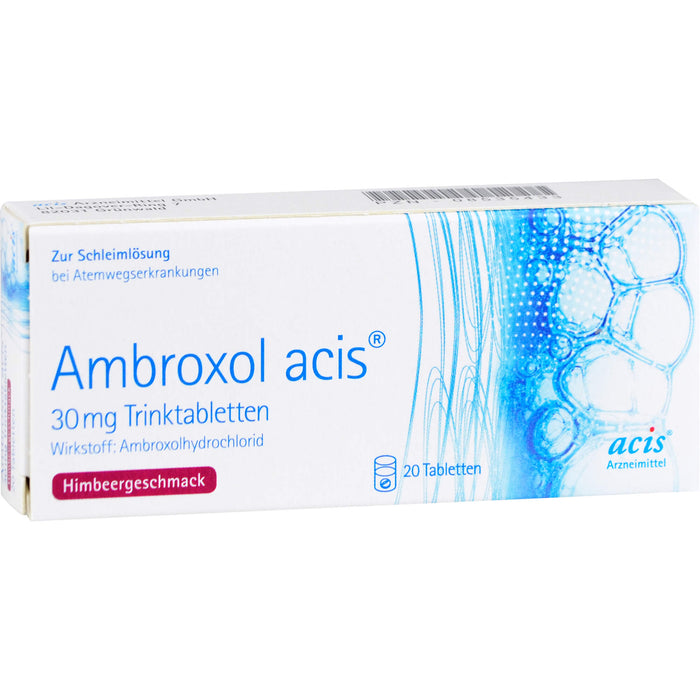 Ambroxol acis 30 mg Trinktabletten zur Schleimlösung bei Atemwegserkrankungen, 20 St. Tabletten