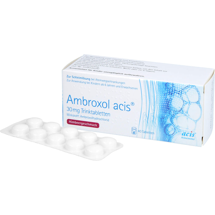 Ambroxol acis 30 mg Trinktabletten zur Schleimlösung bei Atemwegserkrankungen, 40 St. Tabletten