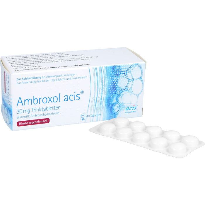 Ambroxol acis 30 mg Trinktabletten zur Schleimlösung bei Atemwegserkrankungen, 40 St. Tabletten