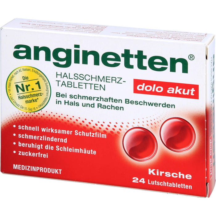 anginetten dolo akut Halstabletten Kirsche, 24 St. Tabletten
