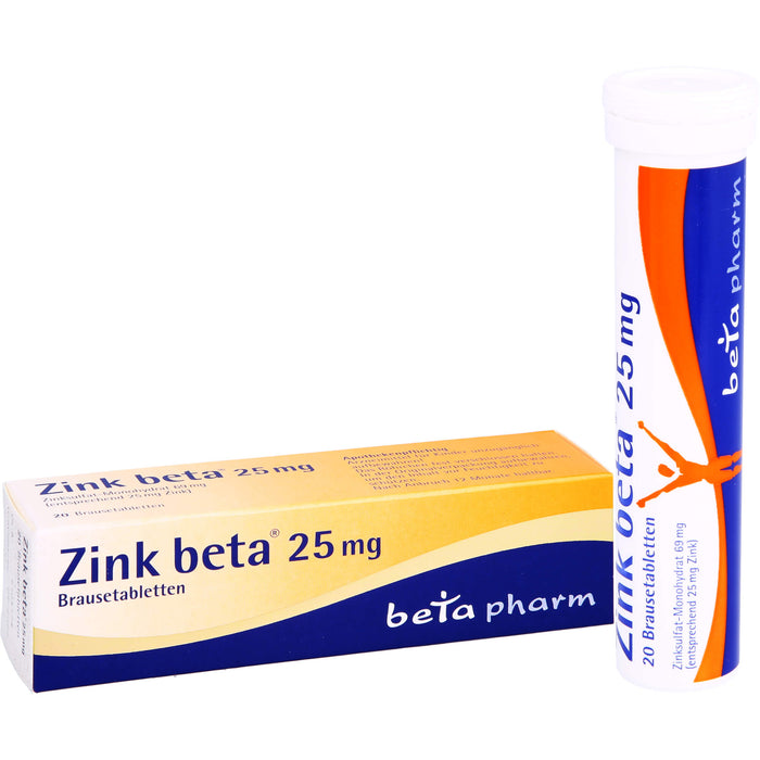 Zink beta 25 mg Brausetabletten, 100 St. Tabletten