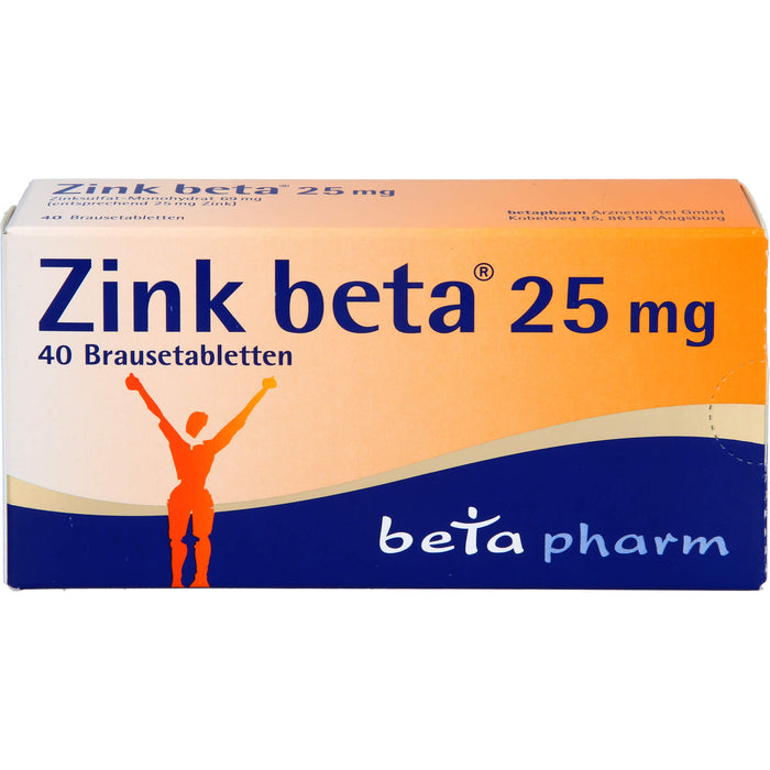 Zink beta 25 mg Brausetabletten, 40 St. Tabletten