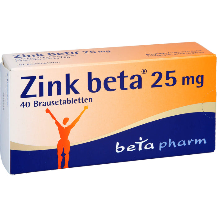 Zink beta 25 mg Brausetabletten, 40 St. Tabletten