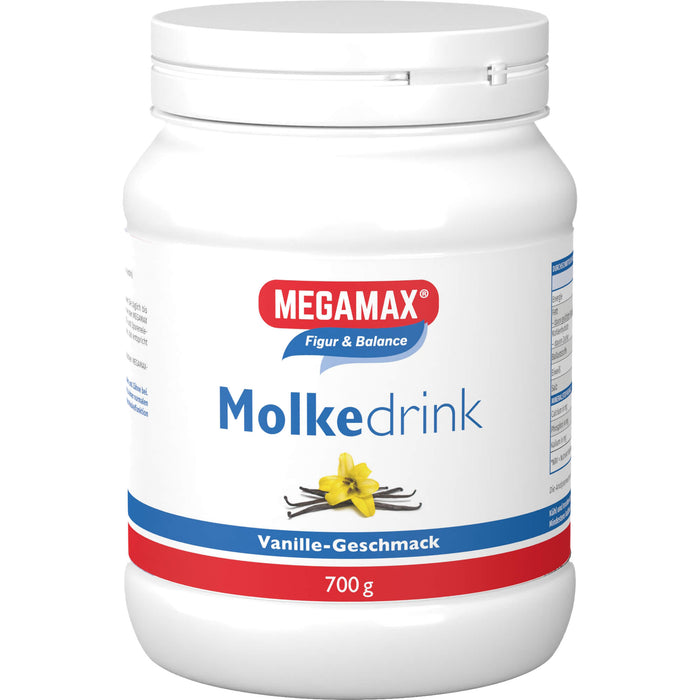 MEGAMAX Figur & Balance Molkedrink Pulver Vanille-Geschmack, 700 g Pulver