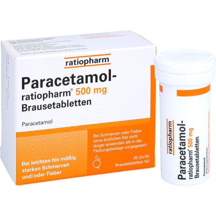 Paracetamol-ratiopharm 500 mg Brausetabletten, 20 St. Tabletten