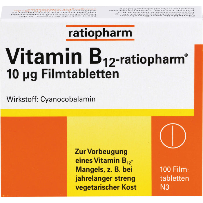 Vitamin B12-ratiopharm 10 µg Filmtabletten, 100 St. Tabletten