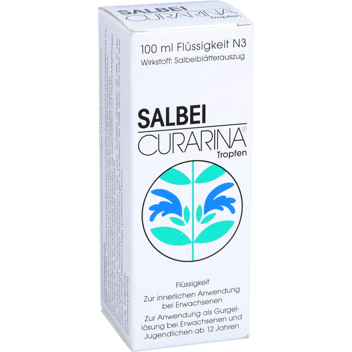 SALBEI CURARINA Tropfen bei Entzündungen im Mund- und Rachenraum, 100 ml Lösung