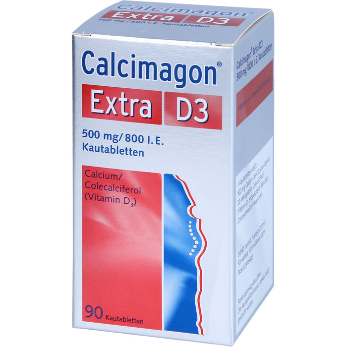 Calcimagon Extra D3 500 mg / 800 I.E. Kautabletten, 90 St. Tabletten