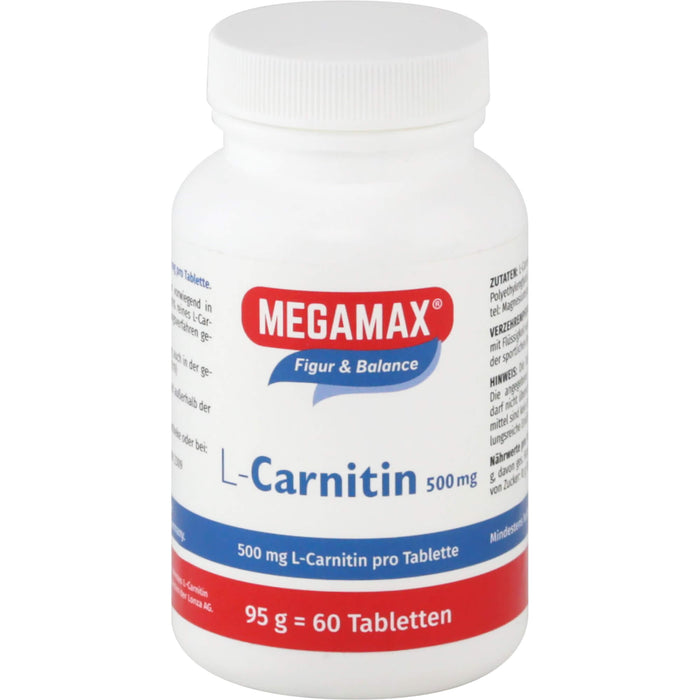 MEGAMAX Figur & Balance L-Carnitin 500 mg Tabletten, 60 St. Tabletten
