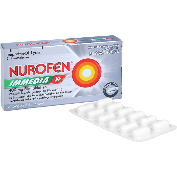 Nurofen Immedia 400 mg Filmtabletten bei Schmerzen, 24 St. Tabletten