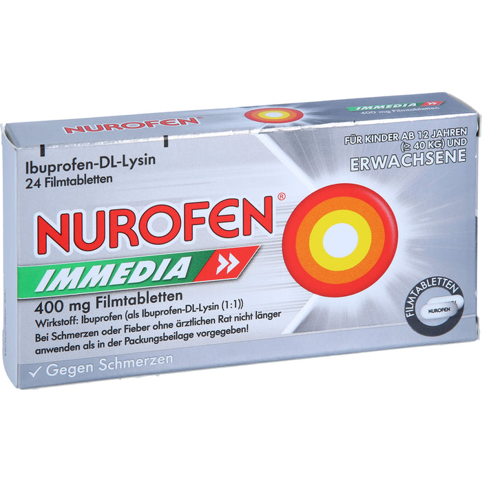 Nurofen Immedia 400 mg Filmtabletten bei Schmerzen, 24 St. Tabletten