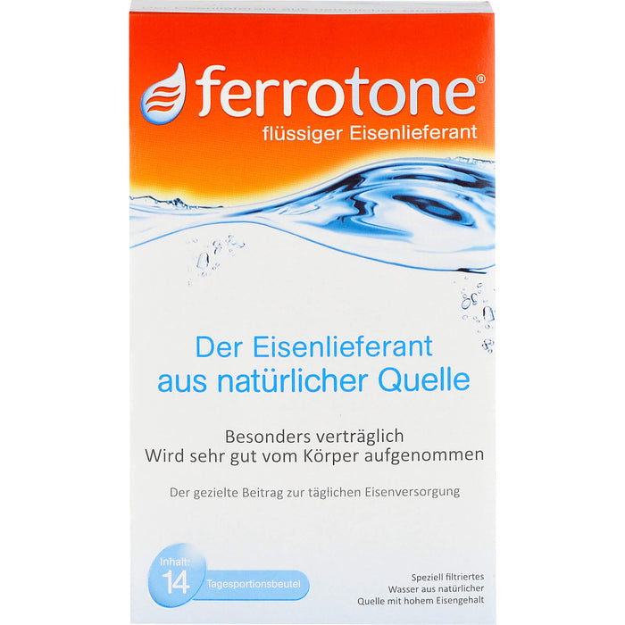Ferrotone natürliches Eisen Beutel zur täglichen Eisenversorgung für das Immunsystem, 14 St. Beutel