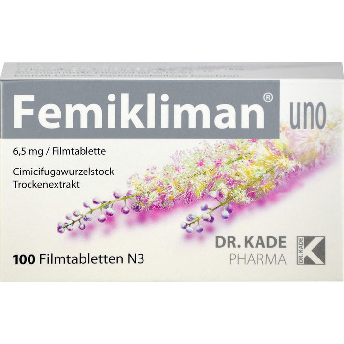 DR. KADE Femikliman uno Filmtabletten bei Wechseljahresbeschwerden, 100 St. Tabletten