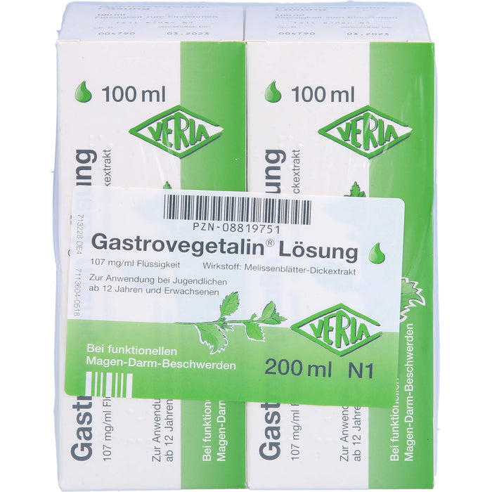 Gastrovegetalin Lösung bei funktionellen Magen-Darm-Beschwerden, 200 ml Lösung