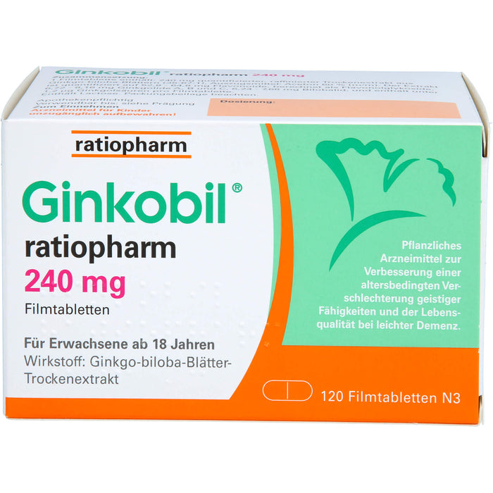 Ginkobil ratiopharm 240 mg Filmtabletten, 120 St FTA