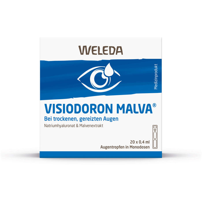 WELEDA Visiodoron Malva Augentropfen in Monodosen, 20 St. Einzeldosispipetten