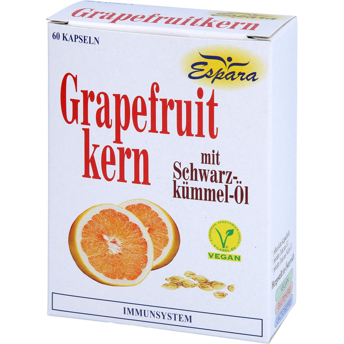 Espara Grapefruitkern mit Schwarzkümmel-Öl Kapseln, 60 St. Kapseln