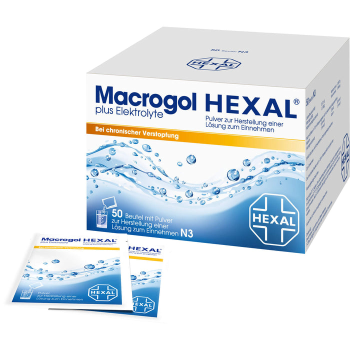 Macrogol HEXAL plus Elektrolyte, 50 St. Beutel