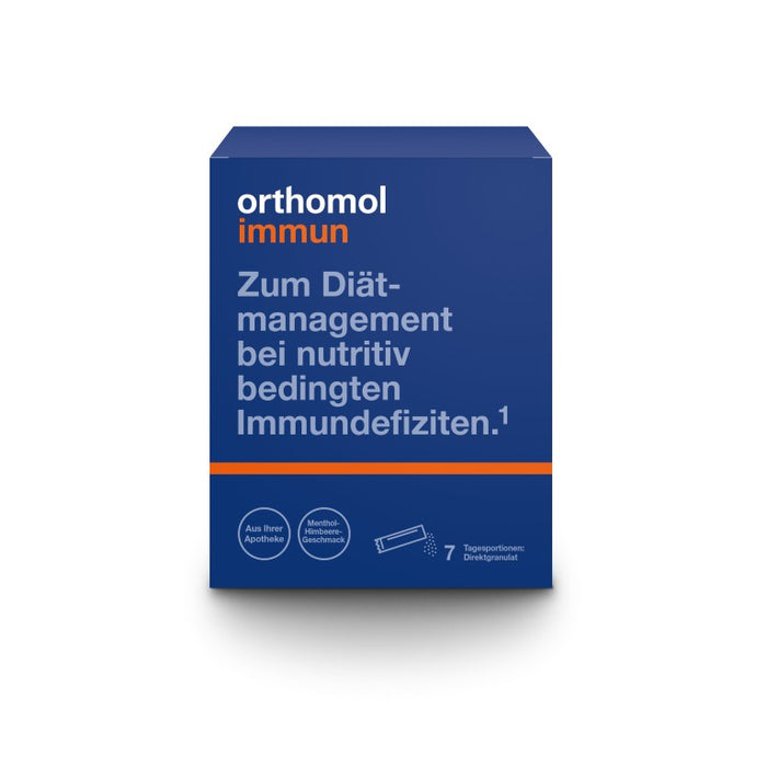 orthomol immun Menthol-Himbeere Direktgranulat, 7 St. Beutel