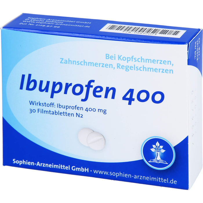 Ibuprofen Sophien 400 Filmtabletten, 30 St. Tabletten