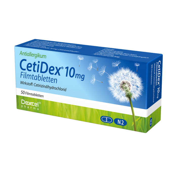 CetiDex 10 mg Tabletten bei Allergien, 50 St. Tabletten