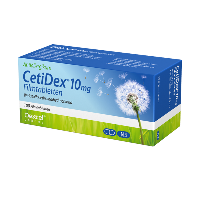 CetiDex 10 mg Tabletten bei Allergien, 100 St. Tabletten