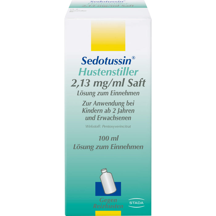Sedotussin Hustenstiller 2,13 mg/ml Saft Lösung zum Einnehmen, 100 ml Lösung