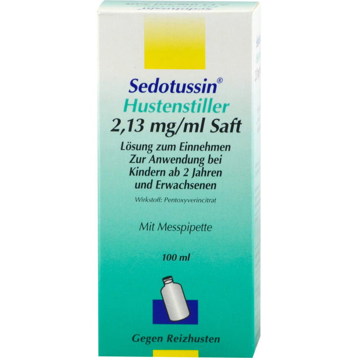 Sedotussin Hustenstiller 2,13 mg/ml Saft Lösung zum Einnehmen, 100 ml Lösung