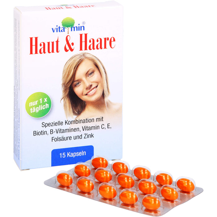 Haut+Haare Vitamin Natur Pharma, 15 St KAP