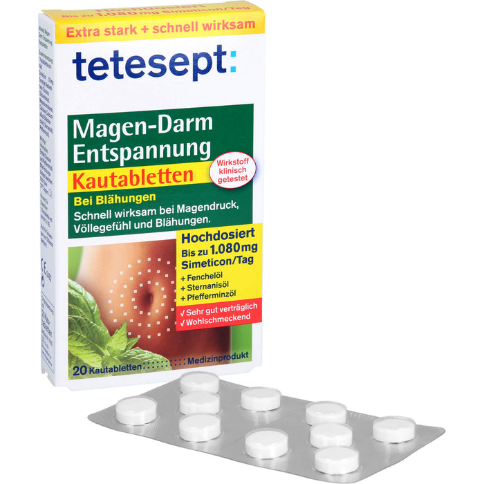 tetesept Magen-Darm Entspannung Kautabletten, 20 St. Tabletten
