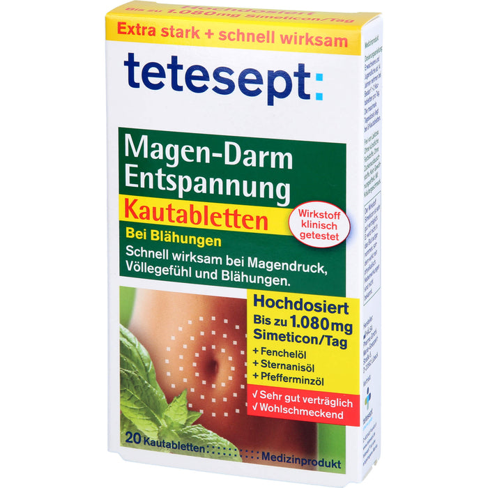 tetesept Magen-Darm Entspannung Kautabletten, 20 St. Tabletten