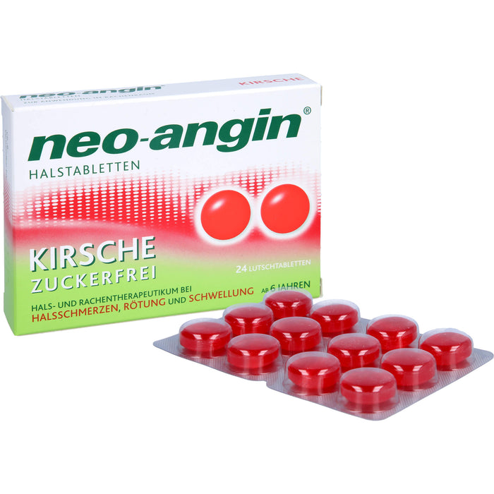 neo-angin Halstabletten Kirsche zuckerfrei, 24 St. Tabletten