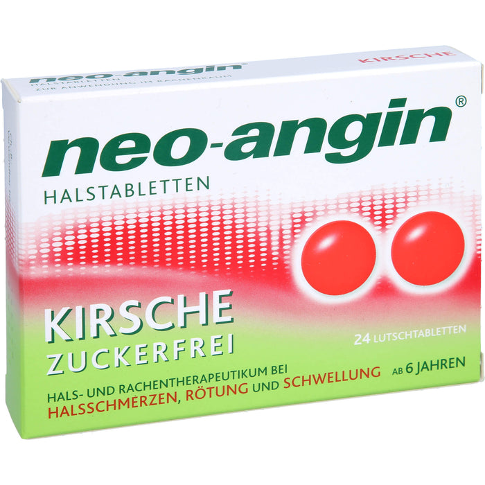 neo-angin Halstabletten Kirsche zuckerfrei, 24 St. Tabletten