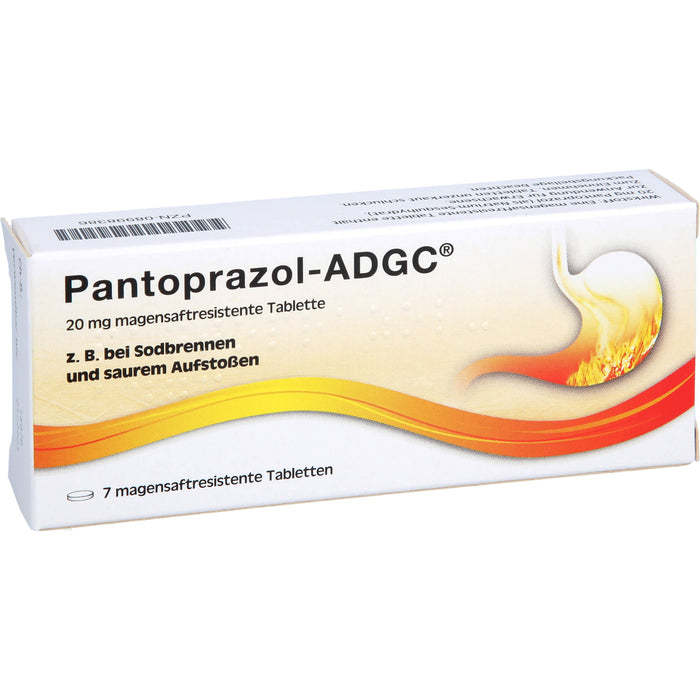 Pantoprazol-ADGC bei Sodbrennen und saurem Aufstoßen Tabletten, 7 St. Tabletten