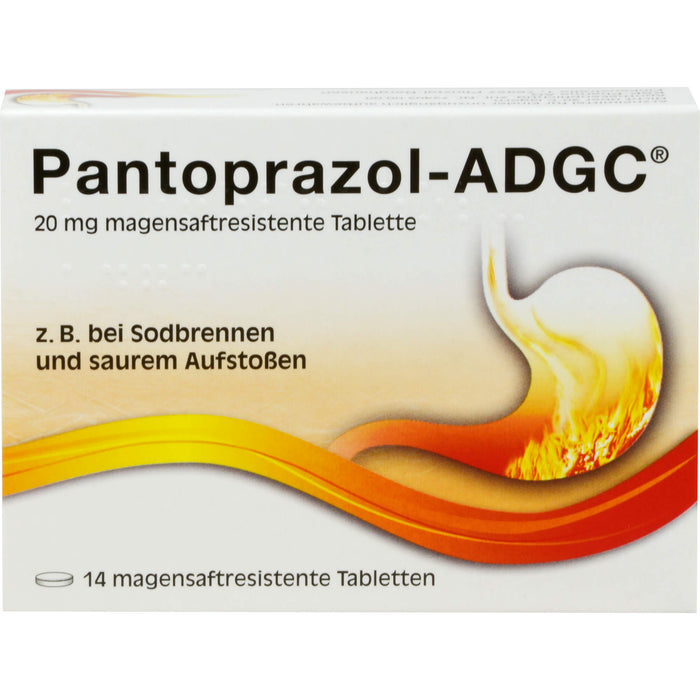Pantoprazol-ADGC 20 mg Tabletten bei Sodbrennen, 14 St. Tabletten