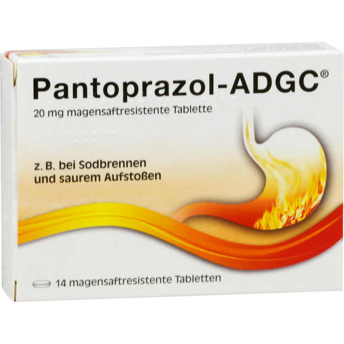 Pantoprazol-ADGC 20 mg Tabletten bei Sodbrennen, 14 St. Tabletten