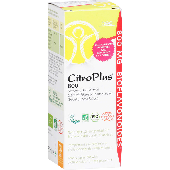 CitroPlus 800 Grapefruit-Kern-Extrakt Bio Tropfen, 50 ml Lösung