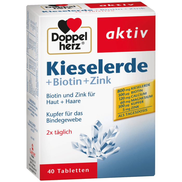 Doppelherz Kieselerde + Biotin + Zink Tabletten, 40 St. Tabletten