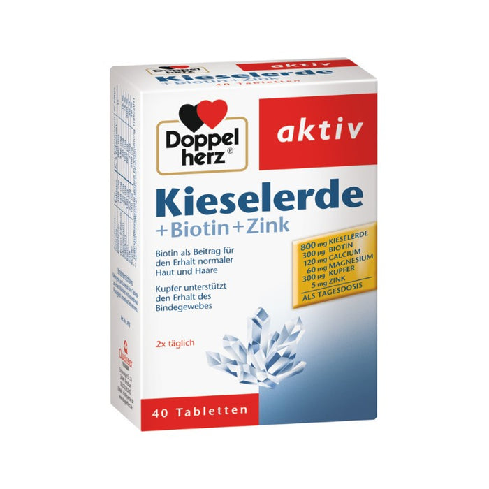 Doppelherz Kieselerde + Biotin + Zink Tabletten, 40 St. Tabletten