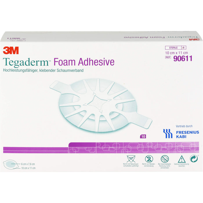 Tegaderm Foam Adhesive 10x11cm 90611, 10 St VER