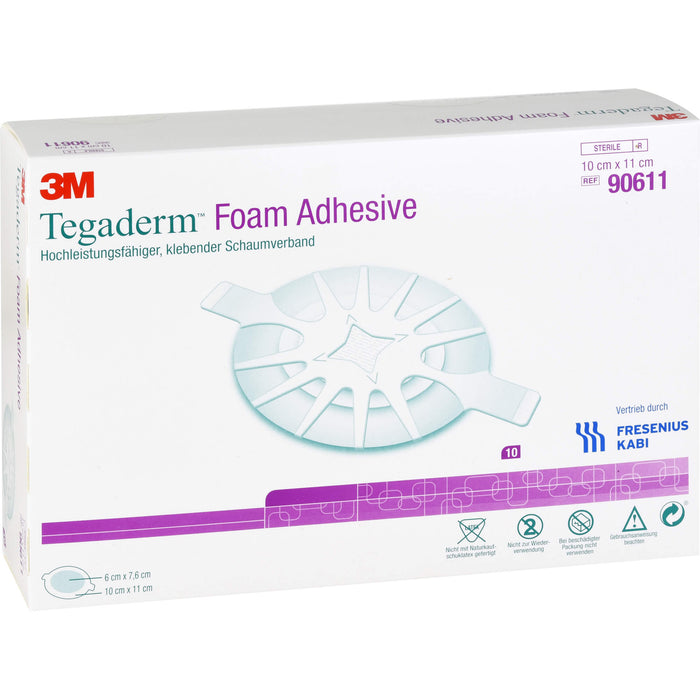 Tegaderm Foam Adhesive 10x11cm 90611, 10 St VER