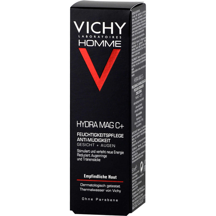 VICHY Homme Hydra Mag C+ Anti-Müdigkeit Feuchtigkeitspflege, 50 ml Creme