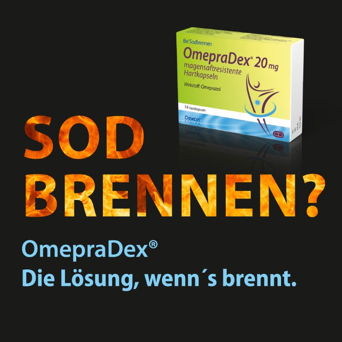 OmepraDex 20 mg Kapseln bei Sodbrennen, 7 St. Kapseln