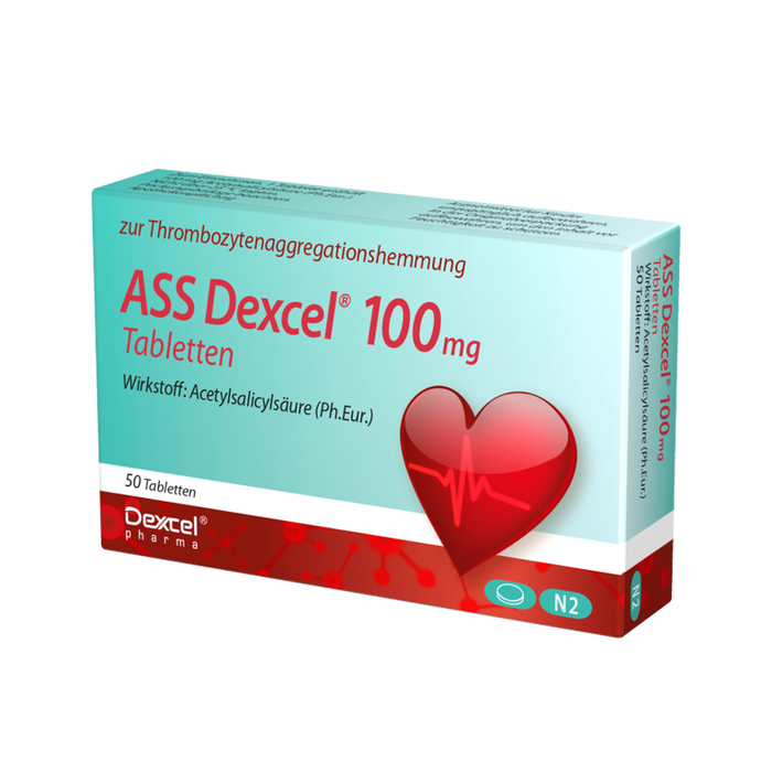 ASS Dexcel 100 mg Tabletten bei Herz-Kreislauf-Erkrankungen, 50 St. Tabletten
