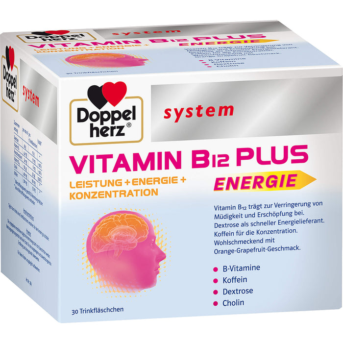 Doppelherz system Vitamin B12 Plus Trinkfläschchen, 30 St. Ampullen
