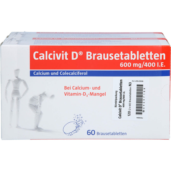 Calcivit D Brausetabletten, 600 mg/400 I.E., 120 St BTA