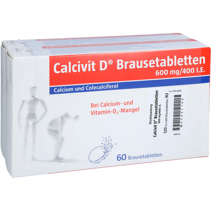 Calcivit D Brausetabletten, 600 mg/400 I.E., 120 St BTA
