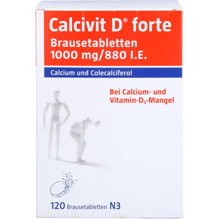 Calcivit D forte Brausetabletten, 1000 mg/880 I.E., 120 St BTA