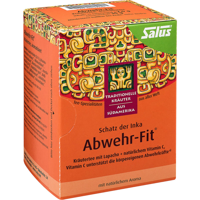 Salus Abwehr-Fit Kräutertee mit Lapacho + natürlichem Vitamin C, 15 St. Filterbeutel