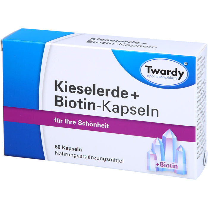 Twardy Kieselerde + Biotin-Kapseln für Ihre Schönheit, 60 St. Kapseln